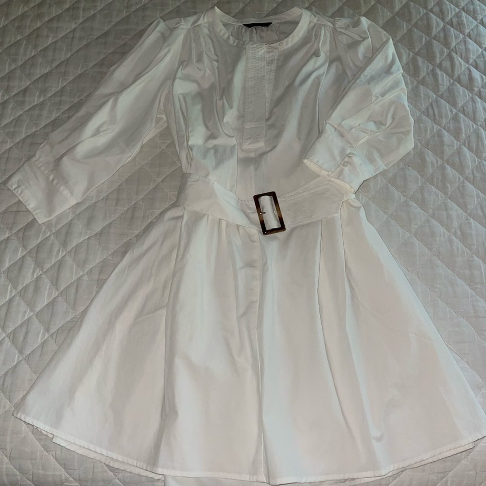 Banana Republic White Long-sleeve Dress